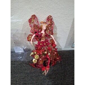 Woodlands Christmas Fairy ornament Red/Gold
